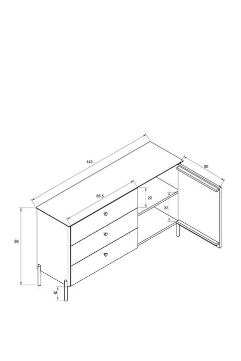 Komoda NORDICO NO 415 S-143 CM Buk 10.jpg